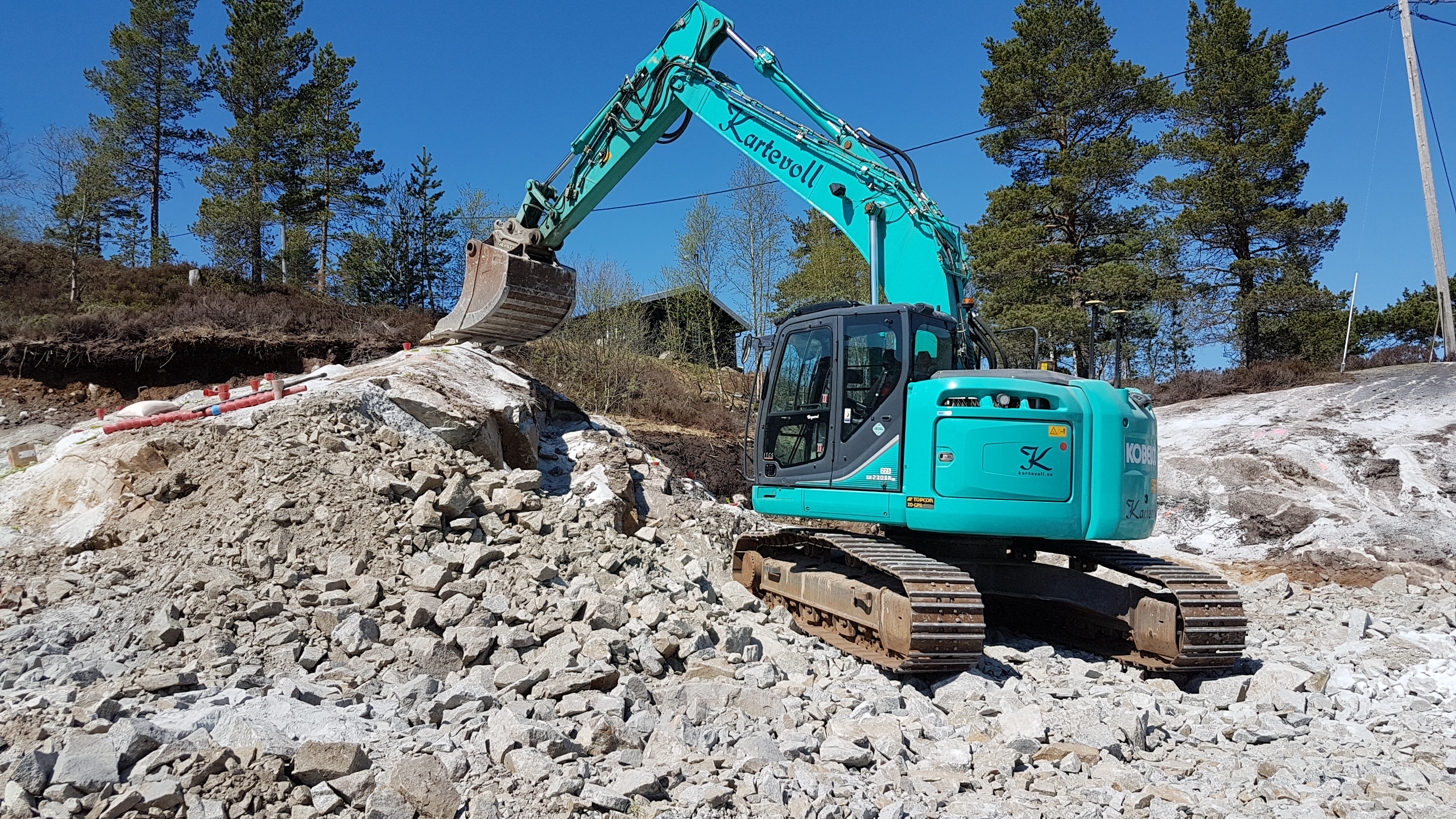 Kobelco 230 på Bortelid